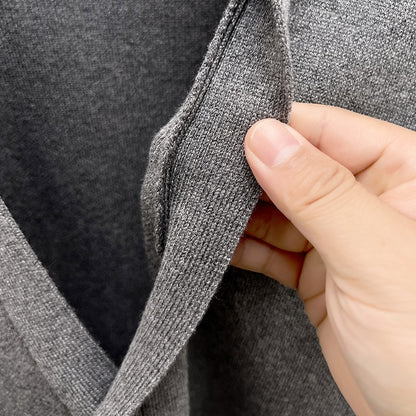 Designer Quality Men's V-Neck Knit Cardigan Autumn Winter New Solid Color Double Pocket Sweater Coat Casual Commute Menswear Top