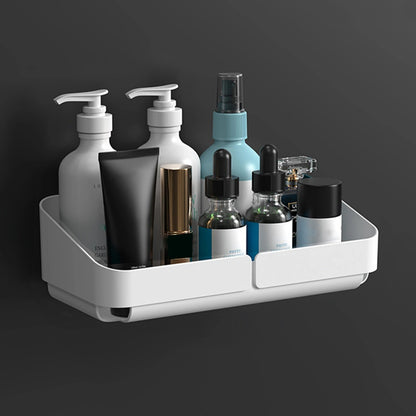 Rack de Conveniência para Banheiro Cozinha Prateleira Organizador de Maquiagem Cosméticos Shampoo Rack Prateleira de Chuveiro de Parede para Temperos Sem Perfuração