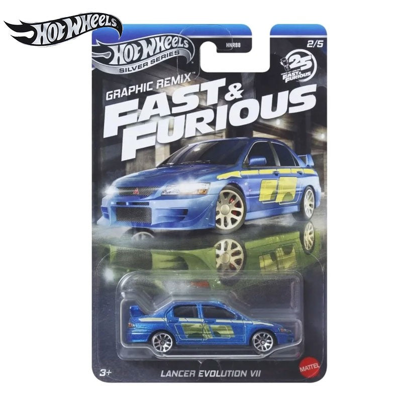 Hot Wheels Velozes e Furiosos HNR88L Carros Colecionáveis Die-Cast Escala 1/64: Honda S2000 Lancer Evolution VII Nissan Silvia S15