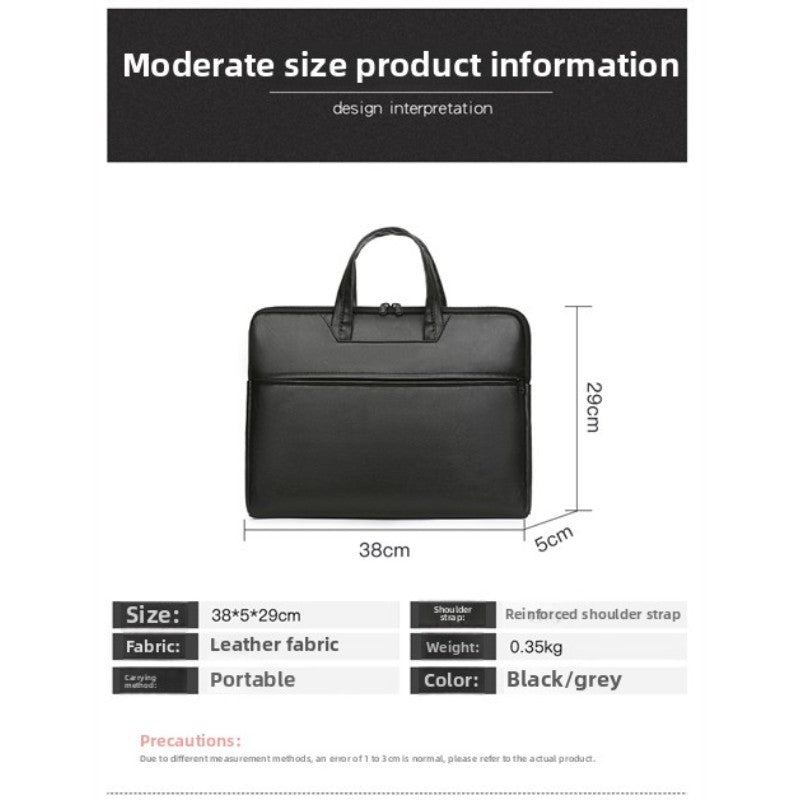 Fashion Men'S Large Capacity Handbag, Briefcase - Adjustable Crossbody Bag And Shoulder Bag With Multiple Compartments