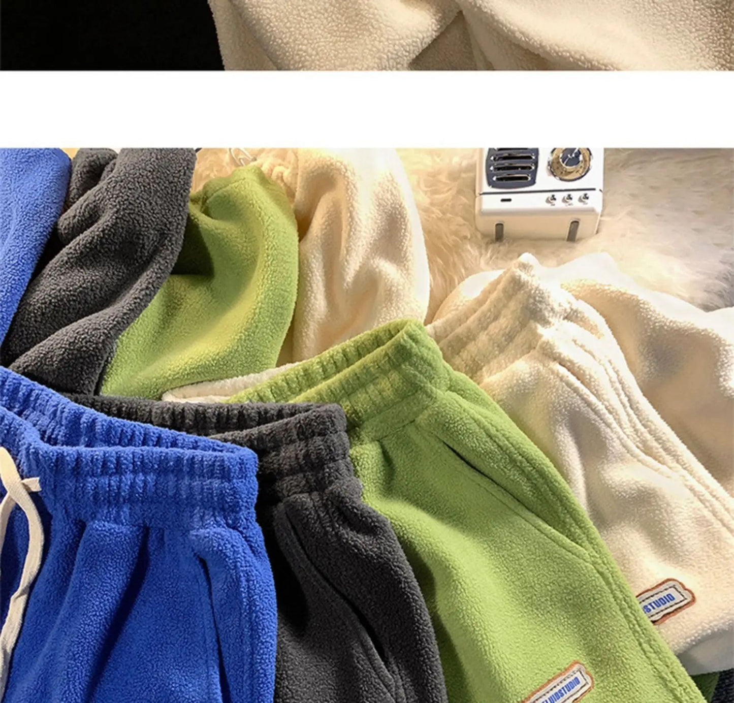 Lamb Velvet Thickened Fleece Women's Casual Pants Autumn Winter Warm Outdoor Wear Loose Fit Sports Trousers