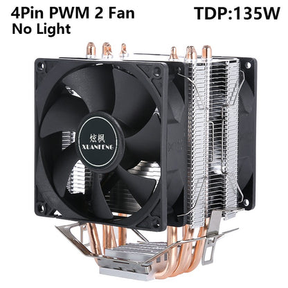 CPU Efficient Cooler Fan 90mm 4pin/PWM PC Tower Type Radiator 2/4/6 Heat Pipe install LGA2011 x79 x99 115x 1200 1700 AMD am3 AM4