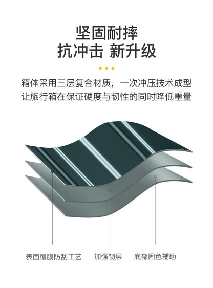 Large Capacity Aluminum Frame Luggage Suitcase with Wheels Travel Bag Durable And Wear-Resistant 20-28 Inch Rolling Suitcase