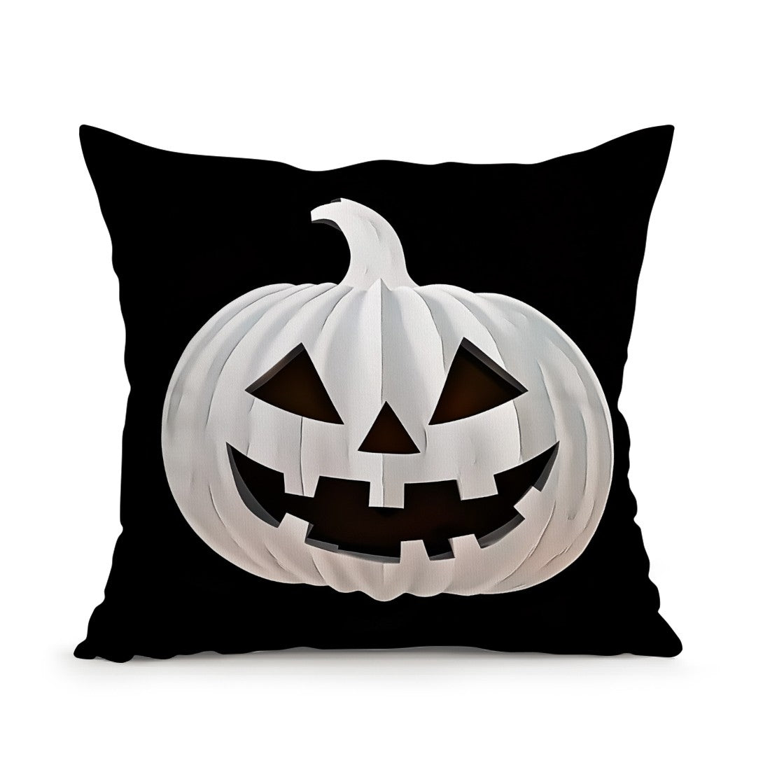 Halloween Ghost Pumpkin Print Cushion Cover Peach Skin Velvet Room Home Sofa Living Office Car Simplicity Pillow Cover 45x45CM