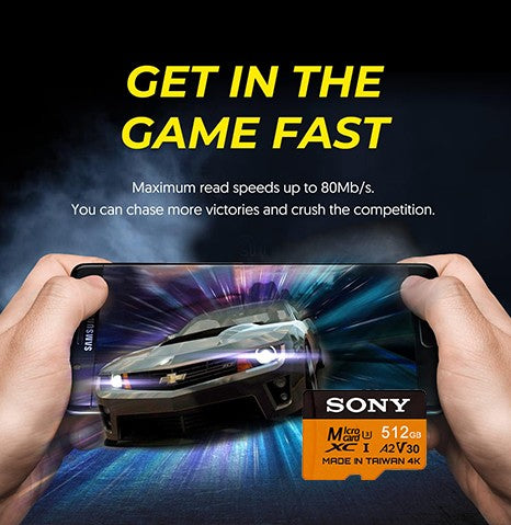 Cartão SD SONY de alta velocidade 2 TB V30 A2 4K 512 GB 256 GB 128 GB Cartão de memória Adaptador Micro TF SD de 1 TB para uso cruzado em smartphone/tablet/PC