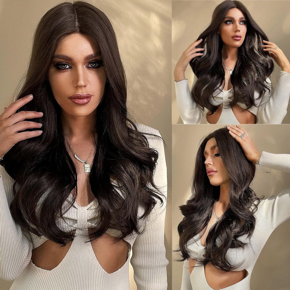 Red Synthetic Wigs Long Body Wavy Wig Natural Hairline Daily Red Hair Heat Resistant Fiber Smooth Party Cosplay Wig