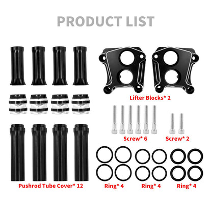 Tampa do Tucho do Motor CNC para Motocicleta Preto Cromado para Harley Softail Touring Dyna Twin Cam Electra Glide Road King
