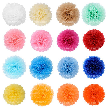 10 pcs 6 inches colorful Elegant Tissue Paper Pom Pom Decorations for Parties, Weddings, and Events