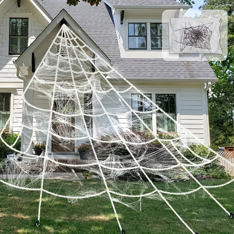 Halloween Spider Web Giant Stretchy Cobweb For Home Bar Haunted House Scary Prop Horror Yard Outdoor Halloween Party Decoration