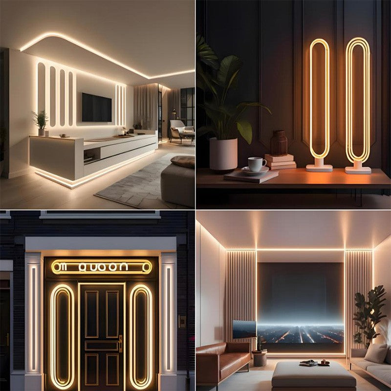 5V USB RGB Neon LED Strip 1/2/3/5M IP65 RGB Neon Lamp Tape with App and Remote Control For DIY Neon Deocoration Lighting