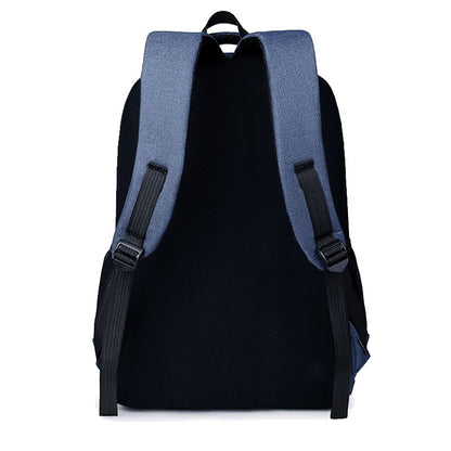 The men's backpack is suitable for business trips. It has a hand-held design with multiple pockets and is a book bag.