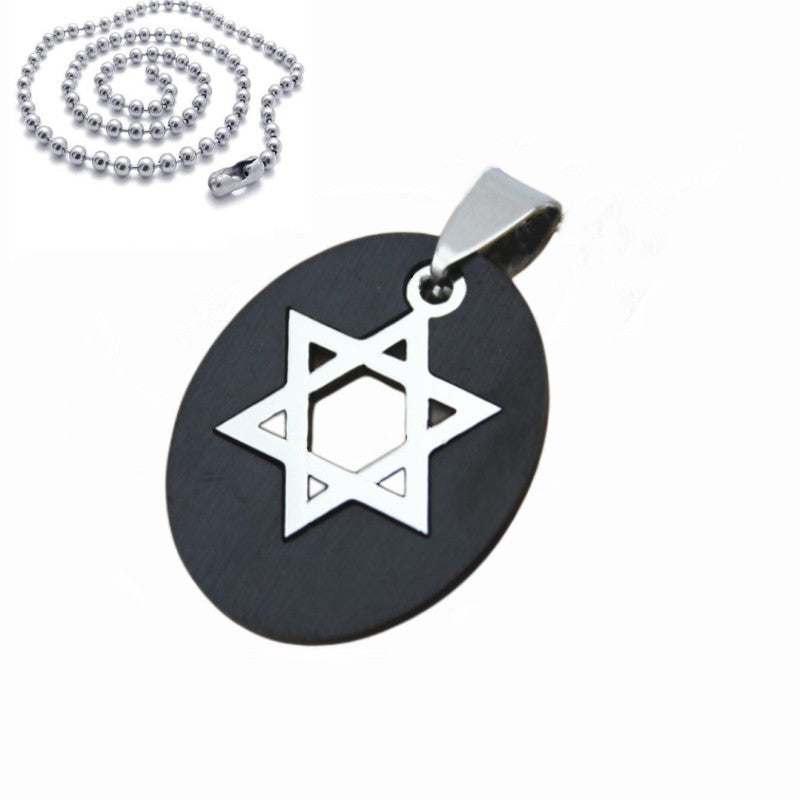 1pc Stainless Steel David Star Pendant Necklace Punk Rock Hip Hop Unisex Jewelry Geometric Hexagram Design rendy Gift