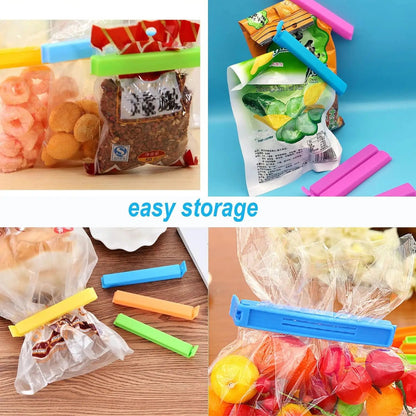 10-100pçs Clipes de Plástico para Saco de Comida Selador Braçadeira Ferramenta de Cozinha Selagem Portátil de Armazenamento Clipe de Vedação para Acessórios de Selagem de Saco