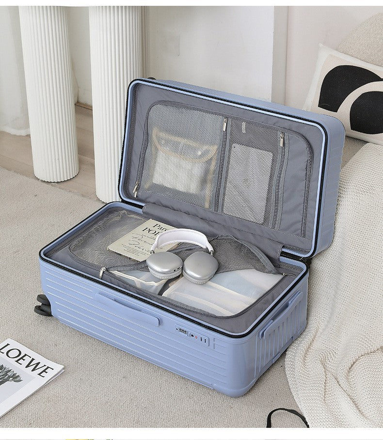 New Process Plastic Frame Suitcase 20-inch Carry-on Luggage 28-inch Thickened Trolley Case Large Capacity Travel Bag with Passwo