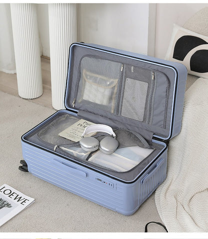 New Process Plastic Frame Suitcase 20-inch Carry-on Luggage 28-inch Thickened Trolley Case Large Capacity Travel Bag with Passwo