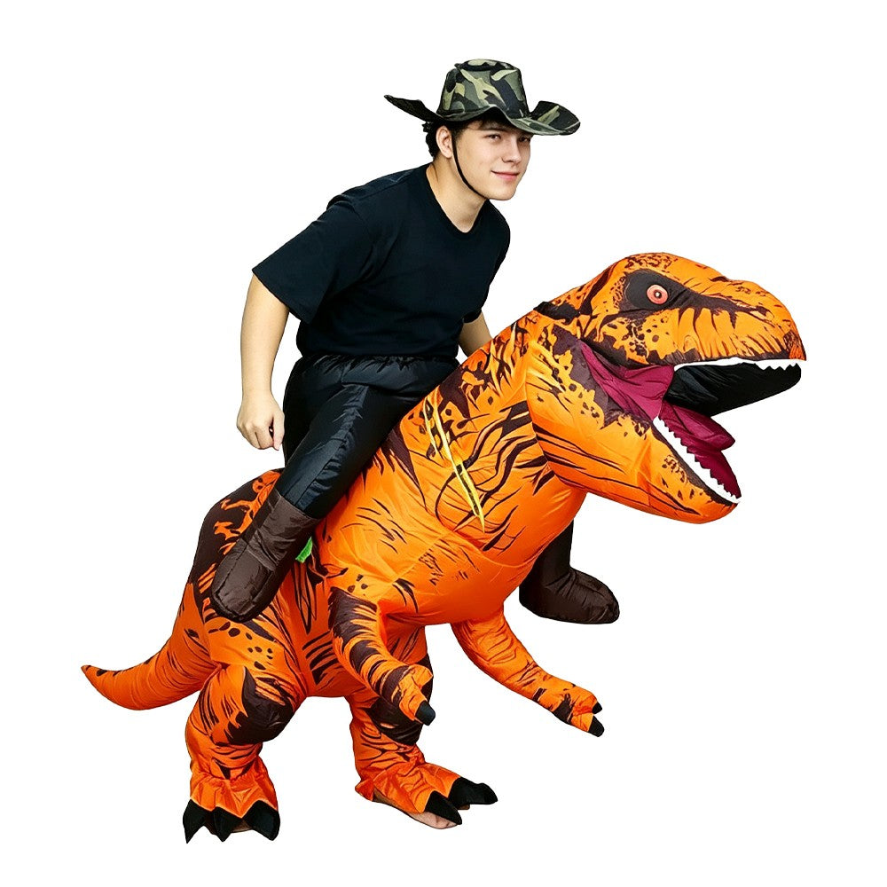 Ride on Tyrannosaurus Rex Inflatable Dinosaur Costume Adult Male Female Cosplay Halloween Mascot Party Costume