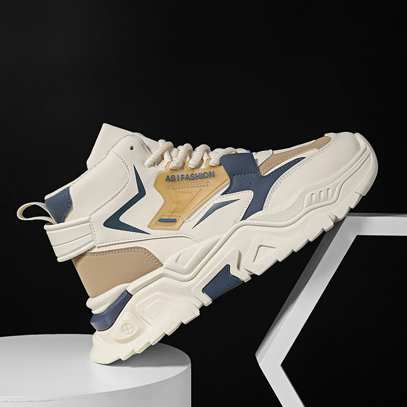 Fashion Thick Soled Men's Sneakers Height Increasing Shoes Casual Sports Shoes Versatile Men's Shoes Platform Skateboard Shoes