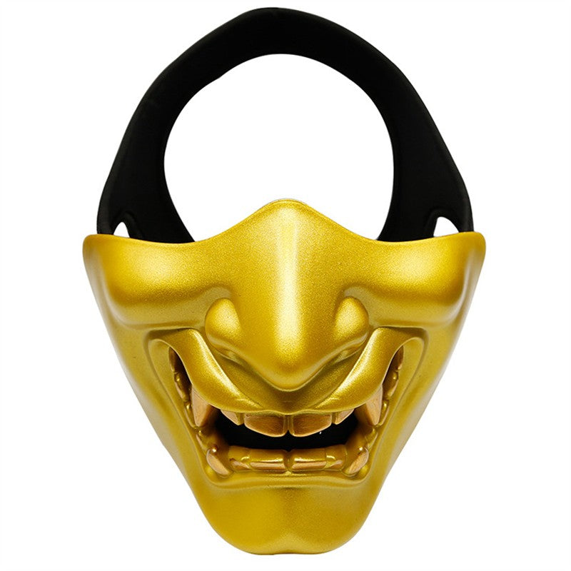Masks Half Oni Cosplay Decor Samurai Mens Room Party Costume Face Japanese Masquerade Halloween Resin Mask Props Gifts Accessory