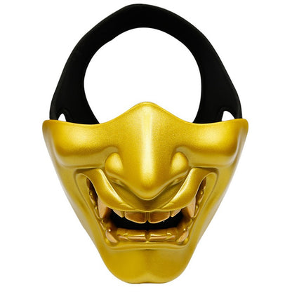 Masks Half Oni Cosplay Decor Samurai Mens Room Party Costume Face Japanese Masquerade Halloween Resin Mask Props Gifts Accessory