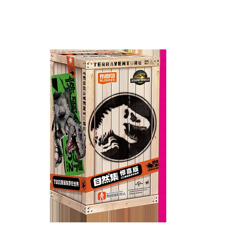 BLOKEES Original Jurassic World V02 Jurassic Park Indominus Rex Dinossauros Modelo Montado Figura de Ação Colecionar Brinquedos Presente