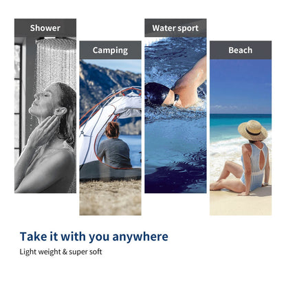 Club América Soccer-Themed Quick-Dry Microfiber Beach Towel – Lightweight, Absorbent, Black with Yellow & White Logo Design