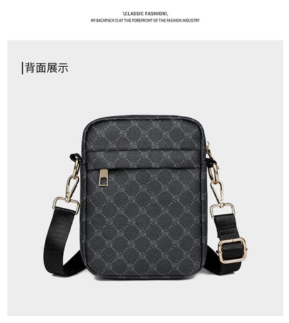 Luxury Designer Men Small Shoulder Bag PU Leather Messenger Crossbody Phone Bag For Men Vintage Style Men Handbag Bag Bolsa Sac