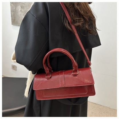 High Quality PU Leather Handbag Purse Women's Bag Solid Color Shoulder Crossbody Bags Lady Messenger Small Tote for Women Girls