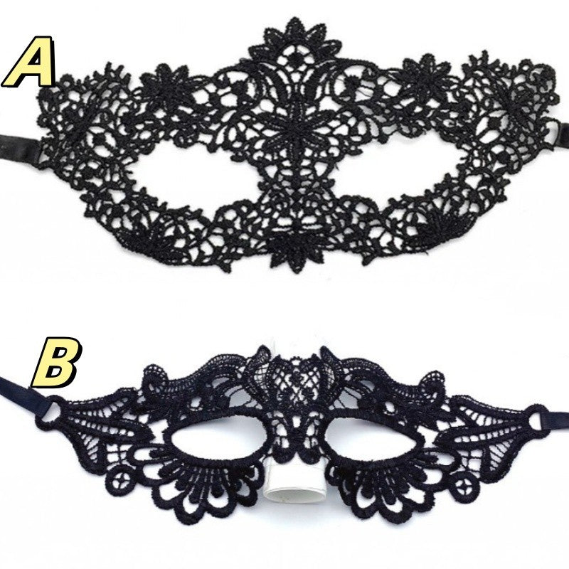 Sexy Women Black Lace Floral Eye Mask Masquerade Prom Face Mask Princess Queen Party Makeup Cosplay Nightclub Lace Mask Props