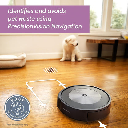 iRobot Roomba j6+ Robô Aspirador de Pó com Esvaziamento Automático – Identifica e Evita Resíduos de Animais de Estimação e Fios, Esvazia-se por Até 60 Dias, Inteligente