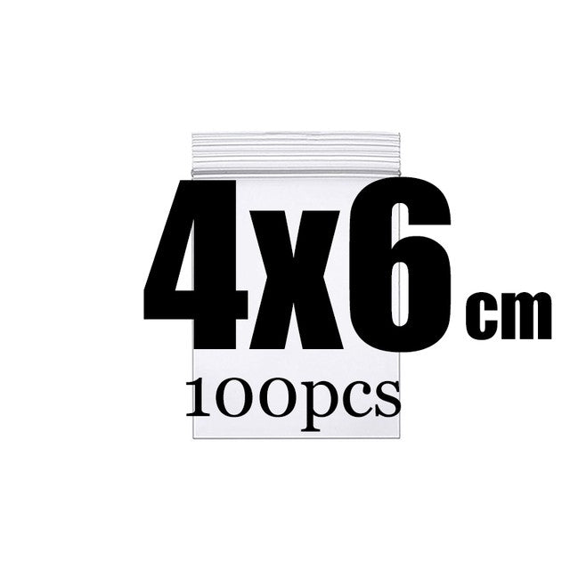 Clear Thick Zip Lock Ziplock Storage Bags Heavy-Duty Transparent Plastic Zip Package Small Jewelry Packing Reclosable Poly Pouch