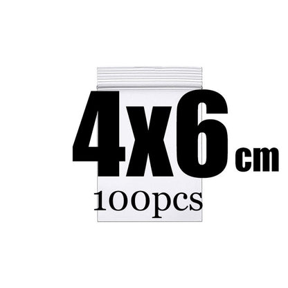 Clear Thick Zip Lock Ziplock Storage Bags Heavy-Duty Transparent Plastic Zip Package Small Jewelry Packing Reclosable Poly Pouch