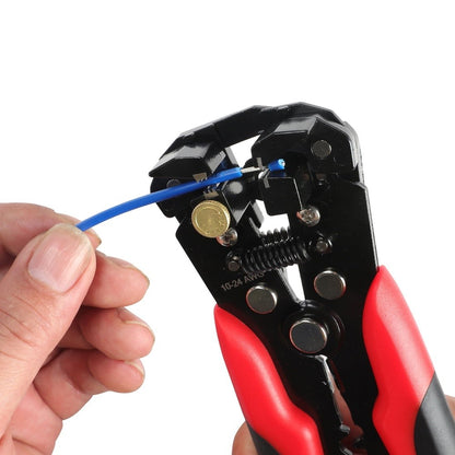 8 Inch Wire Stripper Self Adjusting Tool 10-22 AWG Insulation Removal Ergonomic Design Steel Construction UL Listed New