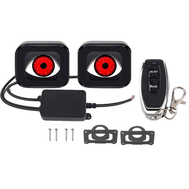 2pcs Motorcycle Devil Eyes Rearview Mirror Light Universal Dynamic LED Motorcycle Bike Handle Devil Eye with Switch Control