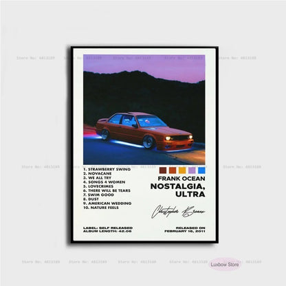 New Frank Poster Prints Ocean Blonde Nostalgia Ultra Hip Hop Music Album Canvas Painting Art Wall Picture Living Room Home Decor