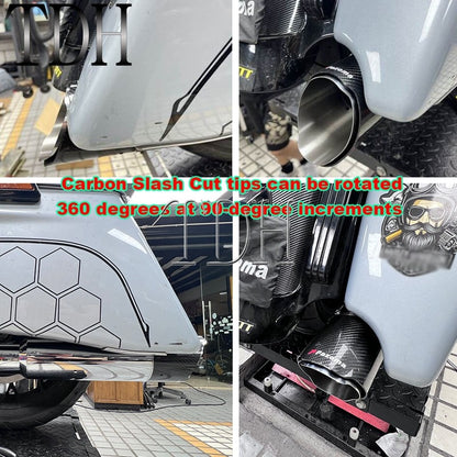 Motorcycle Exhaust System Carbon Fiber Muffler Pipe For Harley Street Road Glide ST FLTRXST FLHXST FLHX PAZOMA Exhaust Mufflers