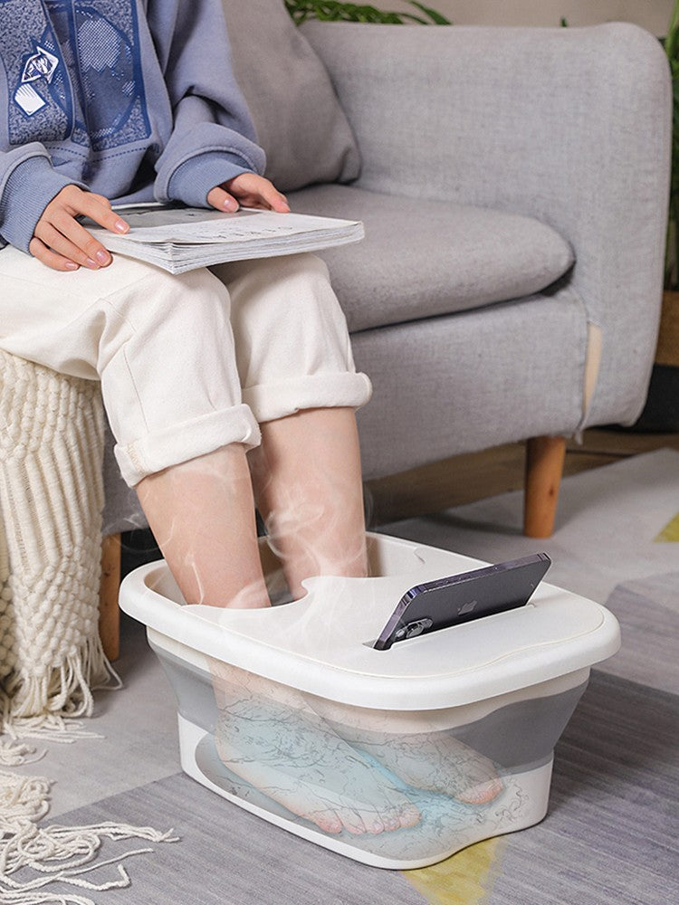 Balde de massagem para os pés dobrável, balde para imersão, bacia dobrável para spa de pés, banheira doméstica de sauna, banheira para pedicure