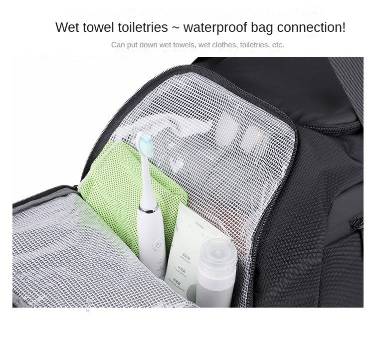 Custom logo large capacity travel bag for men waterproof sports outdoor travel bag print name hand luggage backpack with shoes