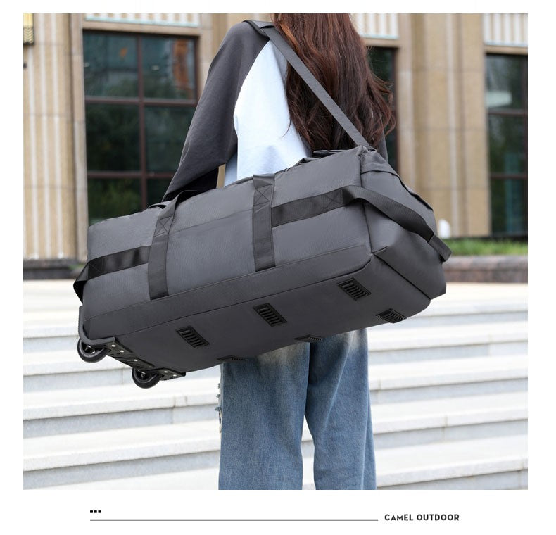 Travel Bag, Large Capacity Handbag, Portable Outdoor Carry-On Luggage, Wheeled Travel Bag, Convenient and Practical Unisex Travel Bag