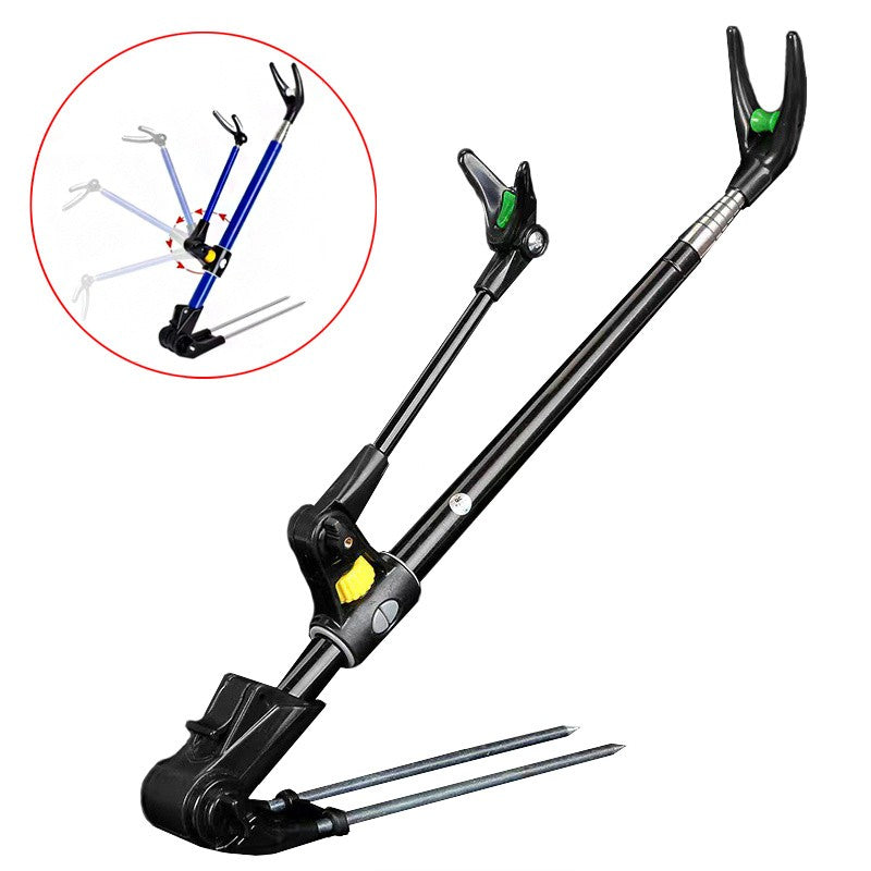1.7M/2.1M/2.4M Novo Suporte de Vara de Pesca Telescópico de Aço Inoxidável Engrossado, Suporte de Vara de Pesca Dupla Finalidade, Suporte para Vara de Pesca