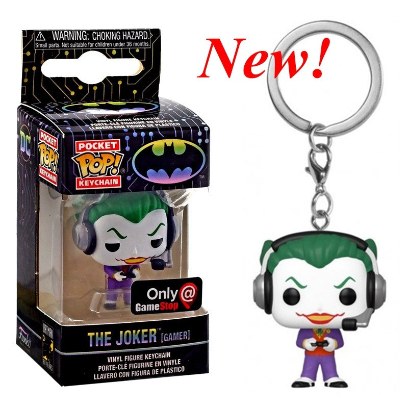 FUNKO POP Filmes Esquadrão Suicida O Coringa Arlequina Rei Tubarão Chaveiro Brinquedo Boneco de Ação Coleção de Brinquedos para Crianças com Caixa