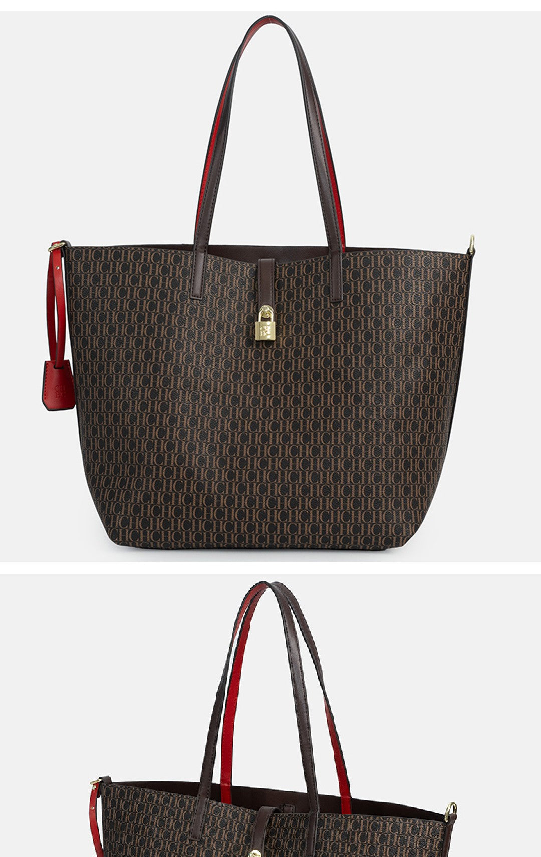 CH Elegant Light Luxury Practical With Bags Pure Color Simple Large Capacity Casual Resistant Brand Women's Bag Shoulder Bag