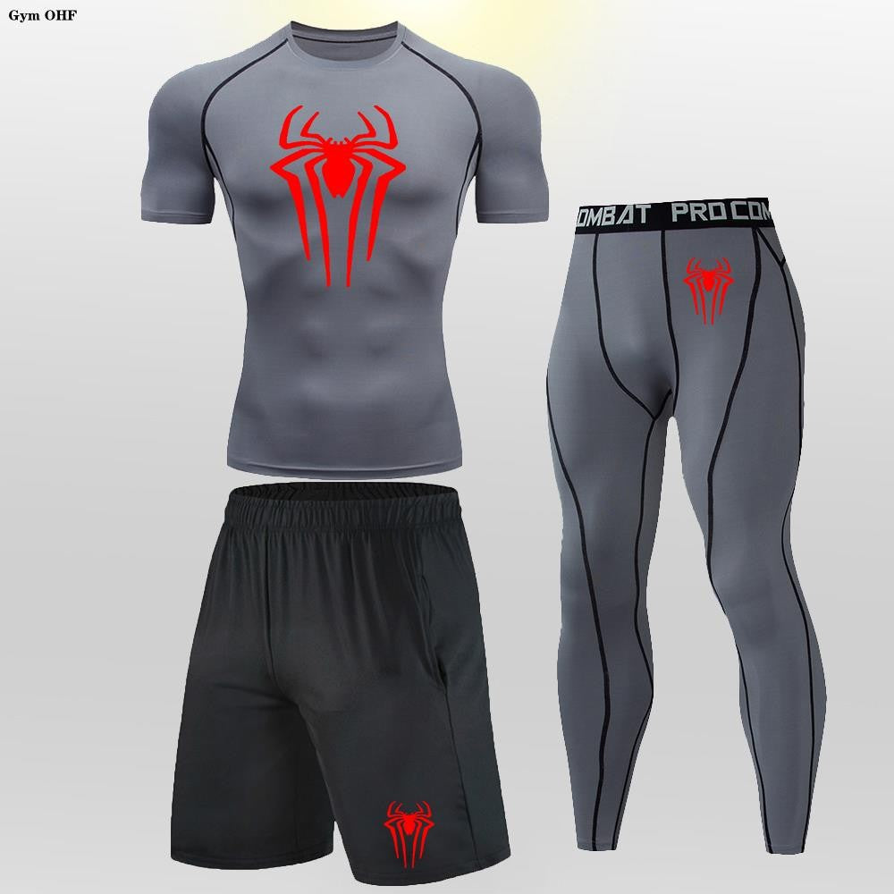 Thermal Man Underwear Set Spi/Der Compression T Shirt Leggings Yoga Sets Fitness
