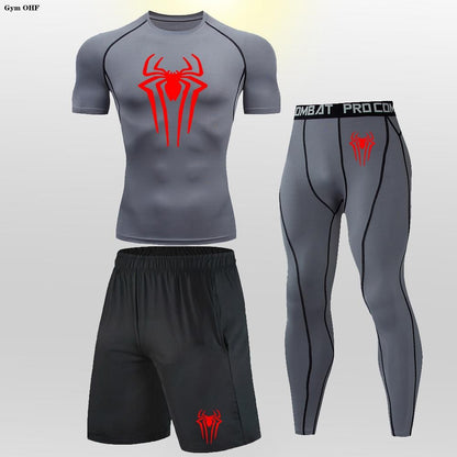 Thermal Man Underwear Set Spi/Der Compression T Shirt Leggings Yoga Sets Fitness