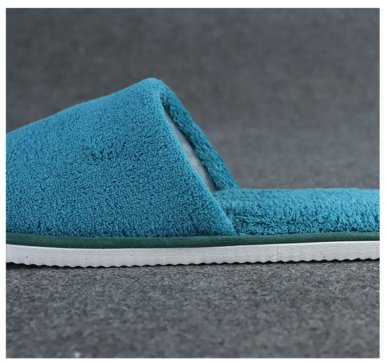 5 Pairs/Lot Winter Cotton Slippers Men Women Disposable Hotel Slippers Home Plush Slides Travel SPA Hospitality Guest Footwear