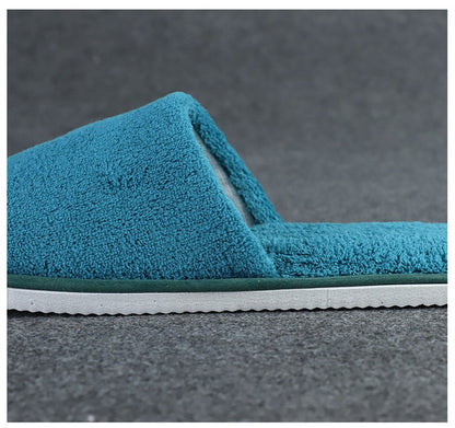 5 Pairs/Lot Winter Cotton Slippers Men Women Disposable Hotel Slippers Home Plush Slides Travel SPA Hospitality Guest Footwear