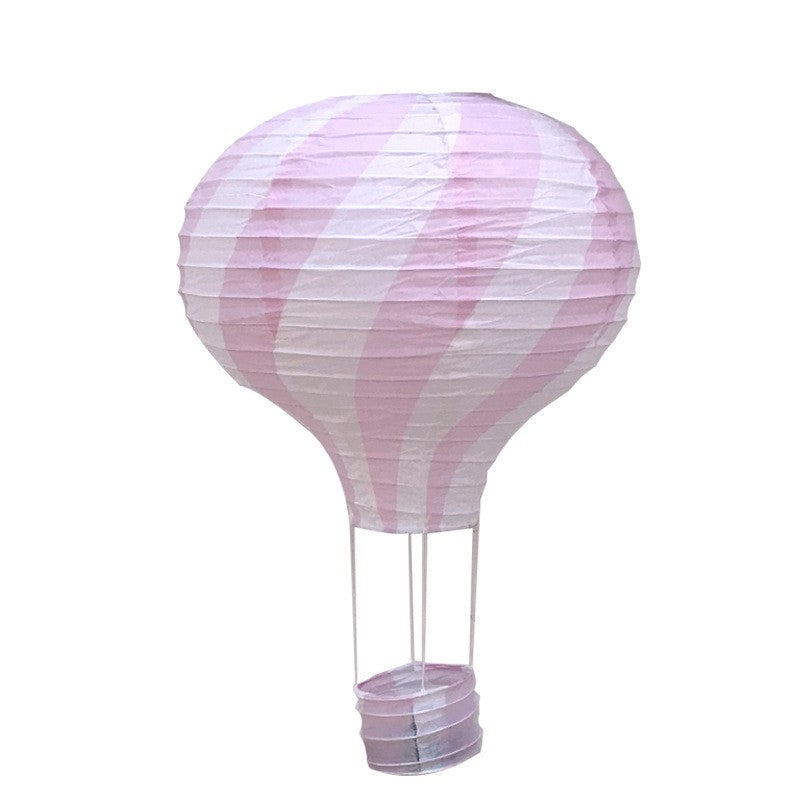 1pc Ceremony Holiday Party Folding Paper Lantern Hot Air Balloon Shape 30/40cm Pink Blue For Kids Baptism Birthday Wedding Decor