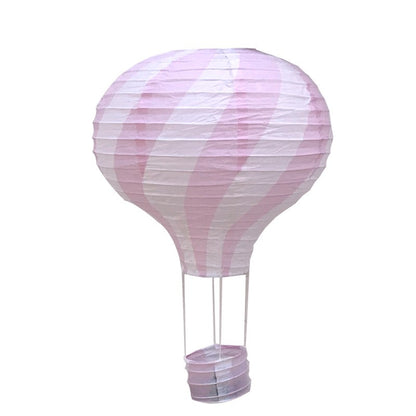 1pc Ceremony Holiday Party Folding Paper Lantern Hot Air Balloon Shape 30/40cm Pink Blue For Kids Baptism Birthday Wedding Decor