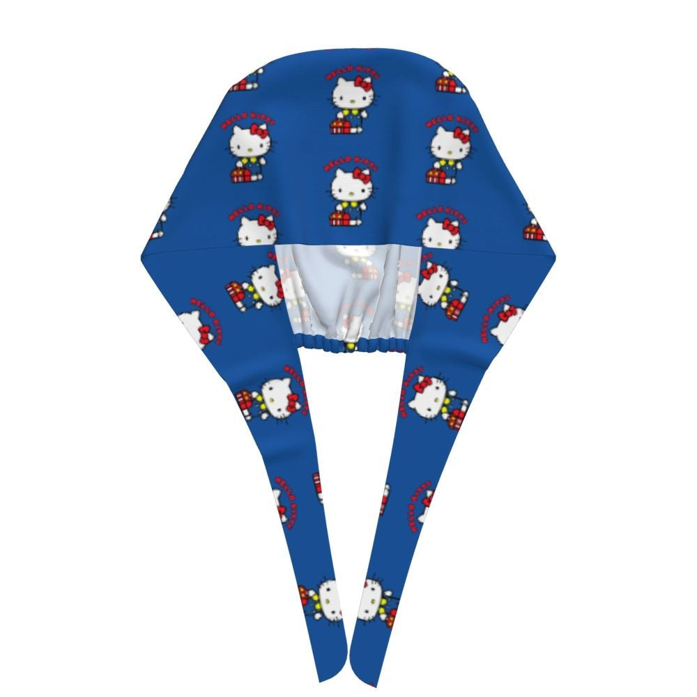 Custom Hello Kitty Medical Staff Scrubs Hat Women Men Cartoon Chara For Chef Hat Scrub Caps