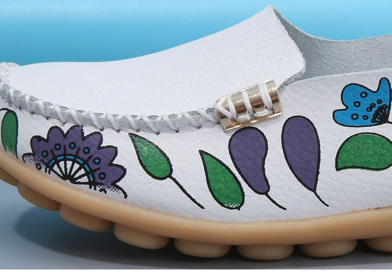 New Moccasins Women Flats Spring Female Leather Loafers Slip on Ballerina Women Casual Shoes Zapatos Mujer Plus Size 35-46