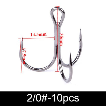 FTK Anzol de Pesca Bass com Três Pontas e Suporte para Isca, Suporte para Isca, Anzol de Isca, Conjunto de Anzóis de Manivela para Amarração de Mosca, Água Salgada, Anzol de Agulha para Pesca